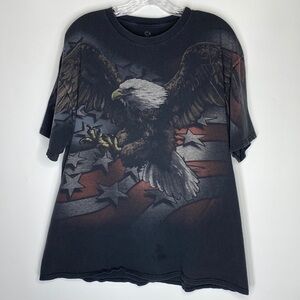 Liquid Blue Eagle US Flag Patriotic Tshirt Size XL 2014